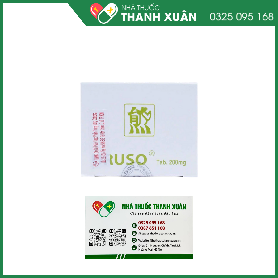 Uruso Tab 200mg cải thiện chức năng gan, mật